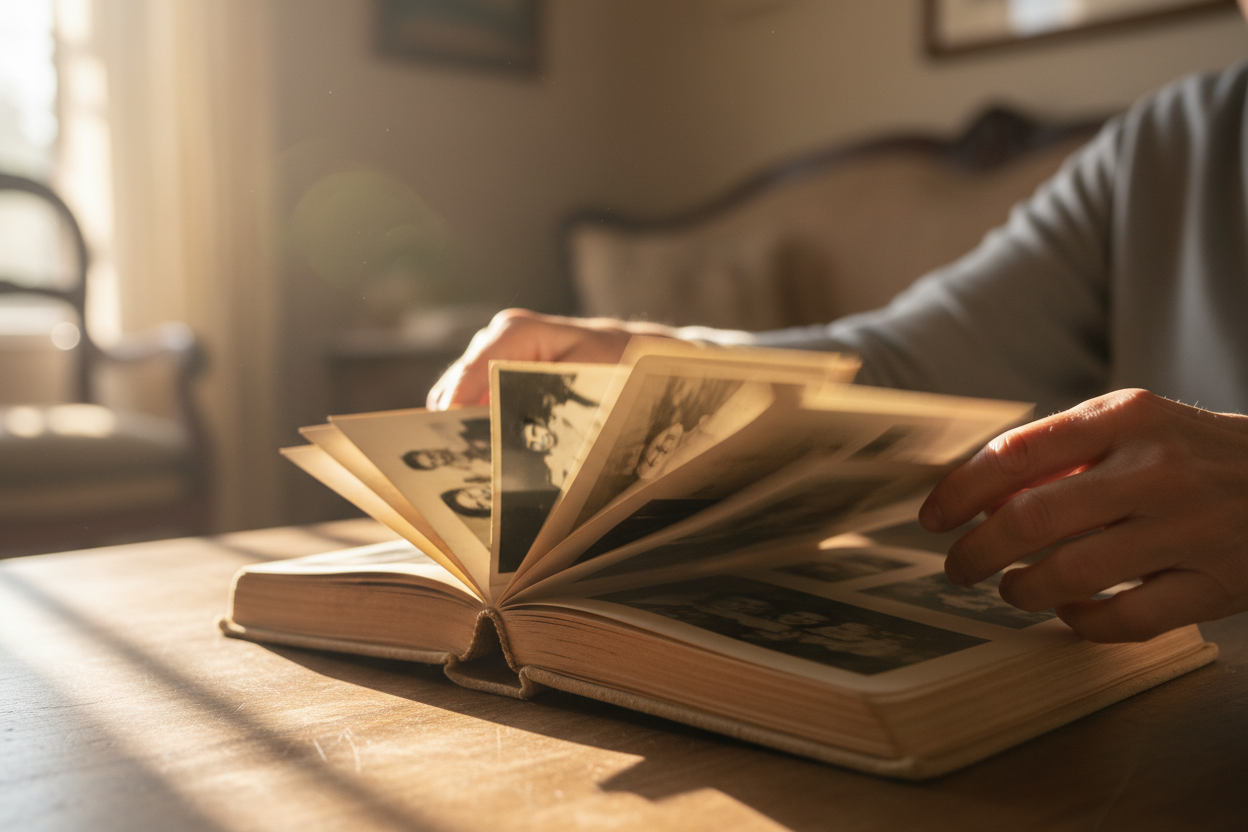 photo album flicking